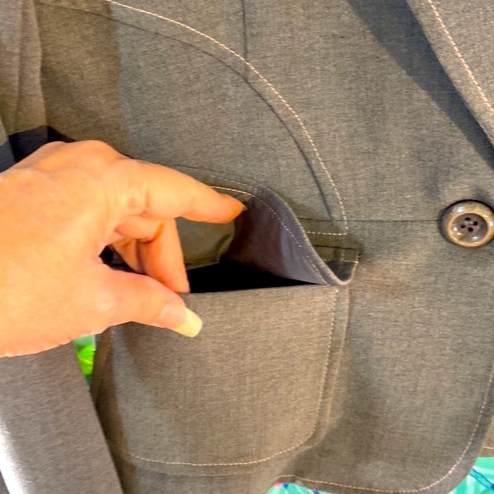 Chapter One gray jacket with stretch - Picture 3 of 6